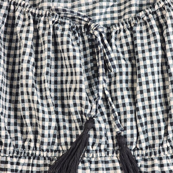 Hint of Blush Womans Small Black White Checkered Dress Size Puff Sleeve Gingham - Picture 4 of 10